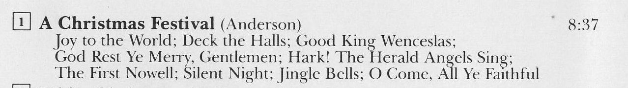 cd entry for Boston Pops A Christmas festival.